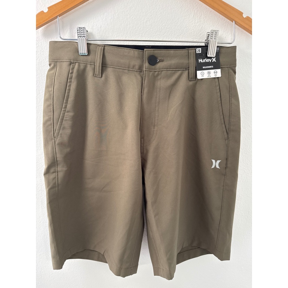 Hurley Men's Walkshorts Quick Dry 4-Way Stretch Hybrid Size 28 Woodlands Green